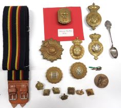 7 x Various Cavalry Horse Badge Mounts consisting cast brass 21st Lancers slider mount ... Cast bi-