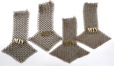 Two Pairs Of MIY Shoulder Chains consisting with 4 steel shoulder chains, all with attached brass "