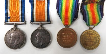 Two WW1 Officer Silver War Medals consisting silver War medals named ""Lt G C Bird"" ... ""2nd