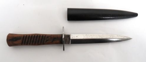 WW1 Imperial German Trench Knife 6 inch, double edged blade.  Forte with Imperial Acceptance