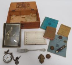 WW1 Time Capsule Of Ephemera all relating to J H Harratt Royal Fus & Lt 6th Leicesters.  Including