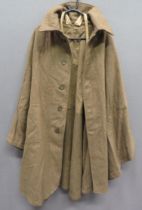 Scarce Home Guard Woollen Cape khaki woollen, sleeveless cape.  Large fold over collar.  The front