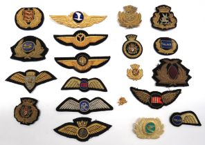 Civilian Airline Cap Badges And Wings cap include silvered and gilt BOAC ... Gilt BEA ... Bullion