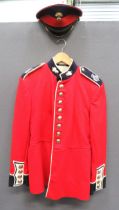 Post 1953 Grenadier Guards Guardsman's Uniform scarlet, single breasted tunic.  High dark blue
