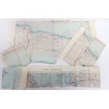 Five Cold War Silk Maps Of North Africa colour printed silk maps covering The Aegean ... 4 x