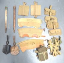 Selection Of 1937 Pattern Webbing Equipment including 3 pairs of short webbing gaiters ... 4 x
