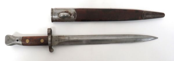 British P1888 MK2 Regimentally Marked Bayonet North Staffords 12 inch, double edged blade.  Forte