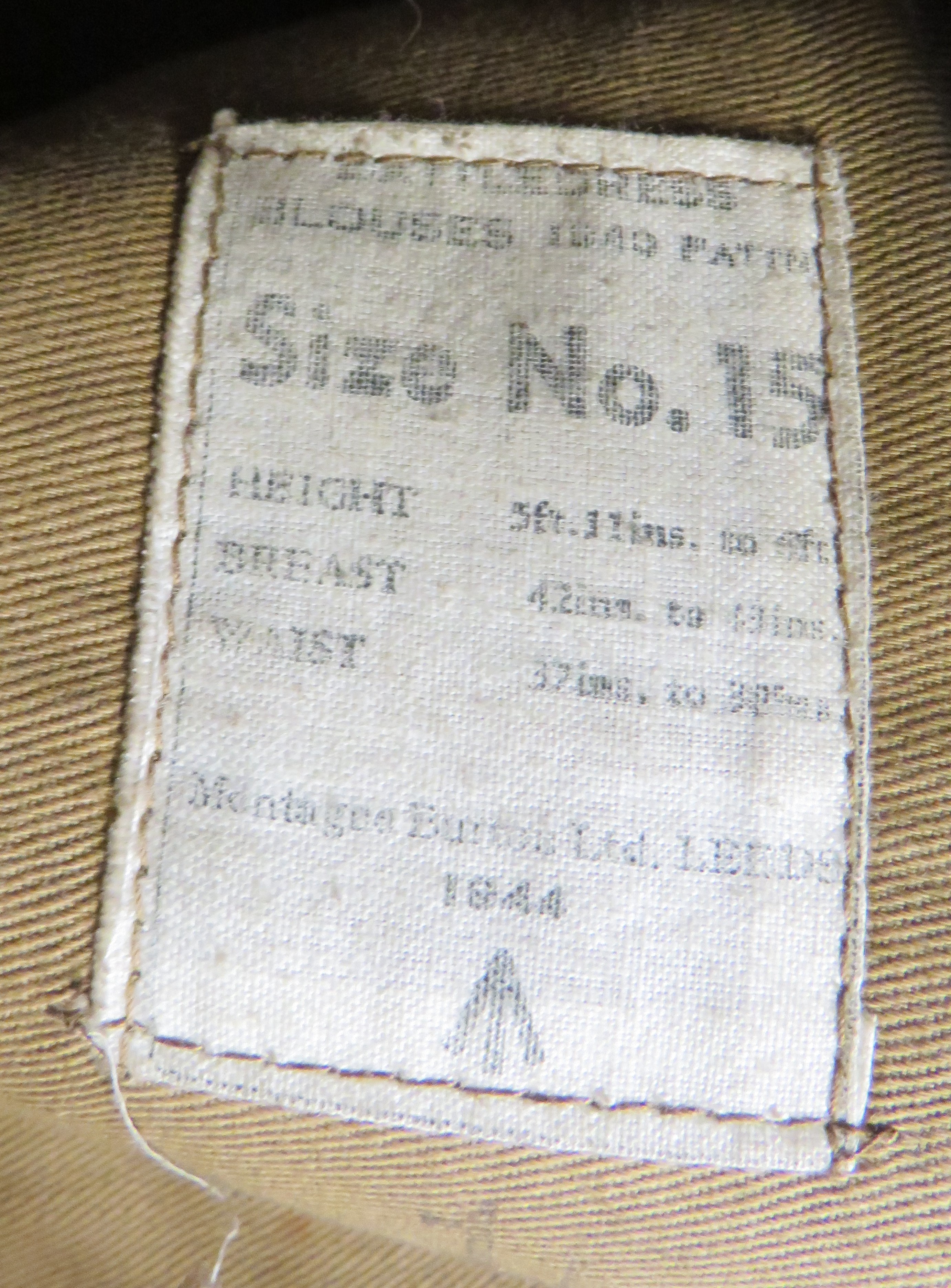 WW2 1940 Pattern Battledress Jacket And Trousers consisting khaki woollen, single breasted, - Image 2 of 2