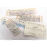 Five Cold War Silk Maps Covering Russia colour printed silk consisting Kharov ... Smolensk ...