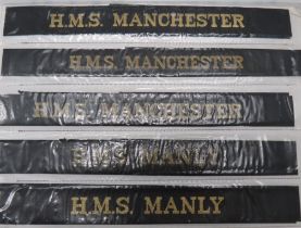 Collection Of 135 Post War Royal Navy Cap Tallies including HMS Mackay ... HMS Maidstone ... HMS