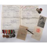 Royal Marines WW2 And LS & GC Group With Paperwork consisting 1939-45 Star, Africa Star, Italy Star,