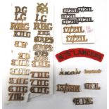 36 x Cavalry Brass Shoulder Titles including DG ... LG ... RHG ... KDG ... BAYS ... 2D ... 3DG ...