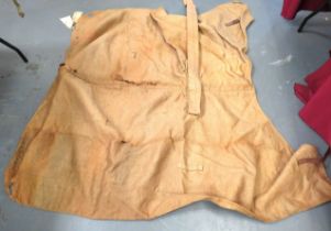Scarce Sealed Pattern Horse Blanket khaki, sandbag material covering with blanket fabric lining.