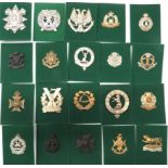 20 x Territorial Infantry Cap Badges including white metal Tyneside Scottish ... Bi-metal 7/8/9 Batt