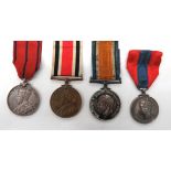 4 x Medals Including Police Examples consisting Metropolitan Police Coronation 1911 medal, named "
