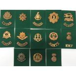 20 x WW1 & WW2 Economy Cap Badges And Titles cap include brass Leicestershire ... Brass East