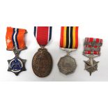 4 x Various South Africa Medals consisting silvered and enamel Star For Merit.  Named "19649K. Lt.