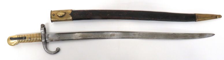 German Contract Chassepot Pattern Bayonet similar to the M1869 Werder bayonet.  22 1/2 inch,