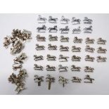 62 x Northamptonshire Yeomanry Collar Badges 50 x white metal examples with lug fixing ... 10 x