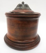 WW1 Propellor Boss Trench Art Table Box central section of a propellor boss.  Turned wooden base