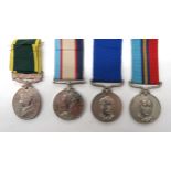 Four Various Commonwealth/Overseas Medals consisting GRVI Union Of South Africa Efficiency medal.