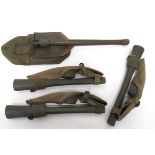 WW2 American Shovel And Pickaxes consisting folding head shovel dated 1944.  Complete in its