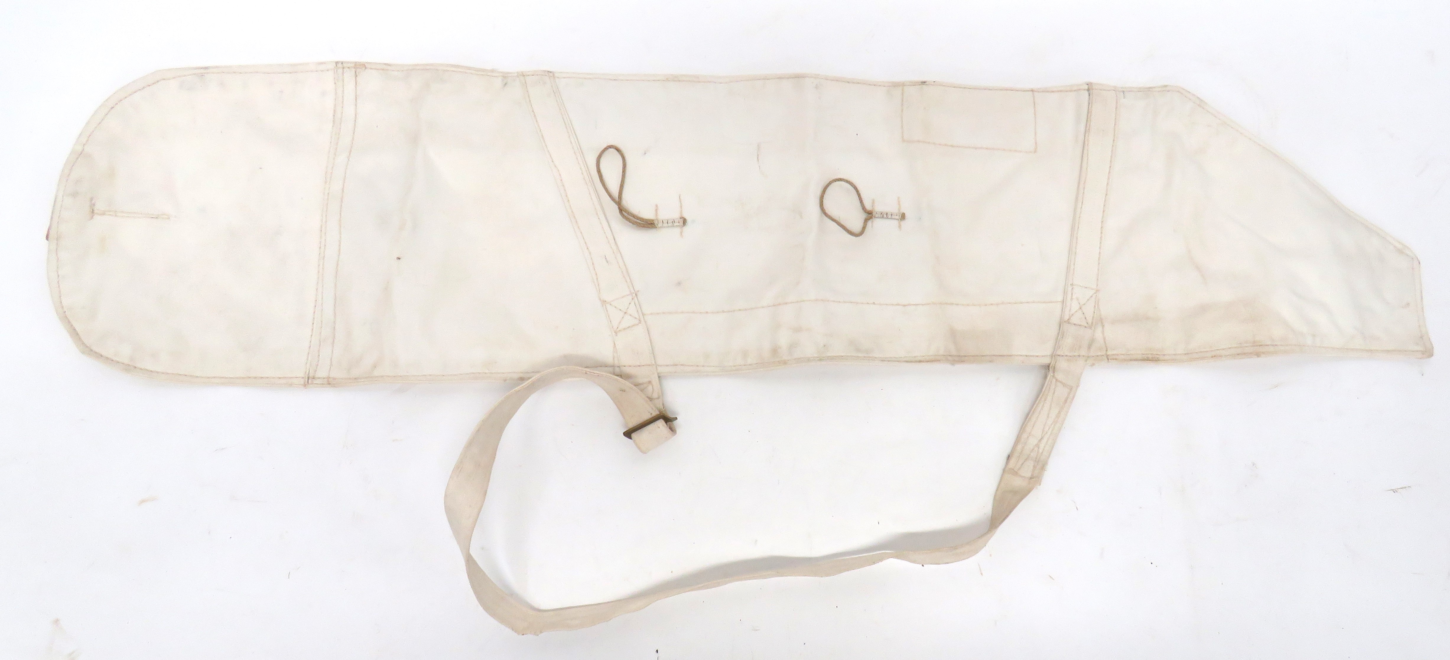 WW2 White Sten/Thompson Gun Cover white, heavy cotton, gun sleeve to hold a Sten of Thompson.  The