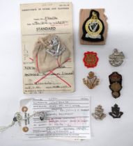9 x Irish Orientated Badges consisting bullion embroidery, KC Royal Irish Fusiliers beret