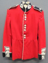 Post 1953 Scots Guards Guardsman's Scarlet Tunic scarlet, single breasted tunic.  High, dark blue