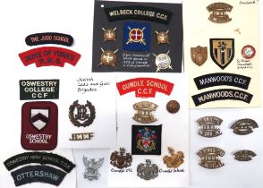 31 x School OTC & CCF Badges And Titles badges include bi-metal Welbeck College ... Anodised Welbeck