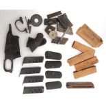 Selection Of Various Pistol Parts including pair of composite grips for a Colt 1892 revolver ...