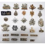 29 x Cavalry Arm Badges, Cap Badges And Titles arm badges include white metal 10th Hussars ... White