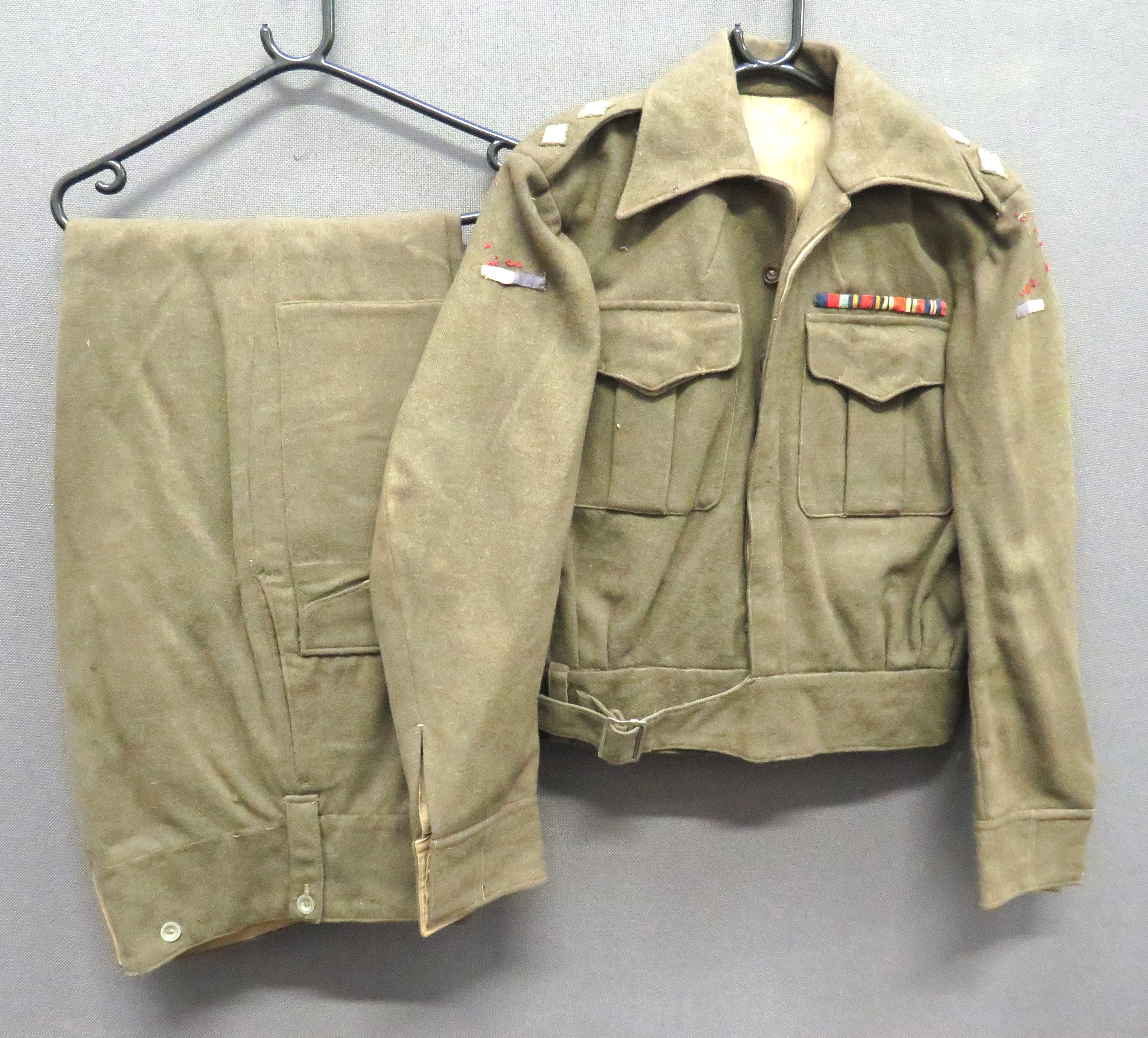 WW2 1937 Pattern Commonwealth Made Royal Signals Battledress Jacket And Trousers khaki green