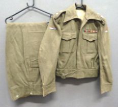 WW2 1937 Pattern Commonwealth Made Royal Signals Battledress Jacket And Trousers khaki green