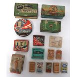 16 x WW1 Period Cigarette Boxes including Players Navy Cut tin ... The Greys tin ... Navy Cut