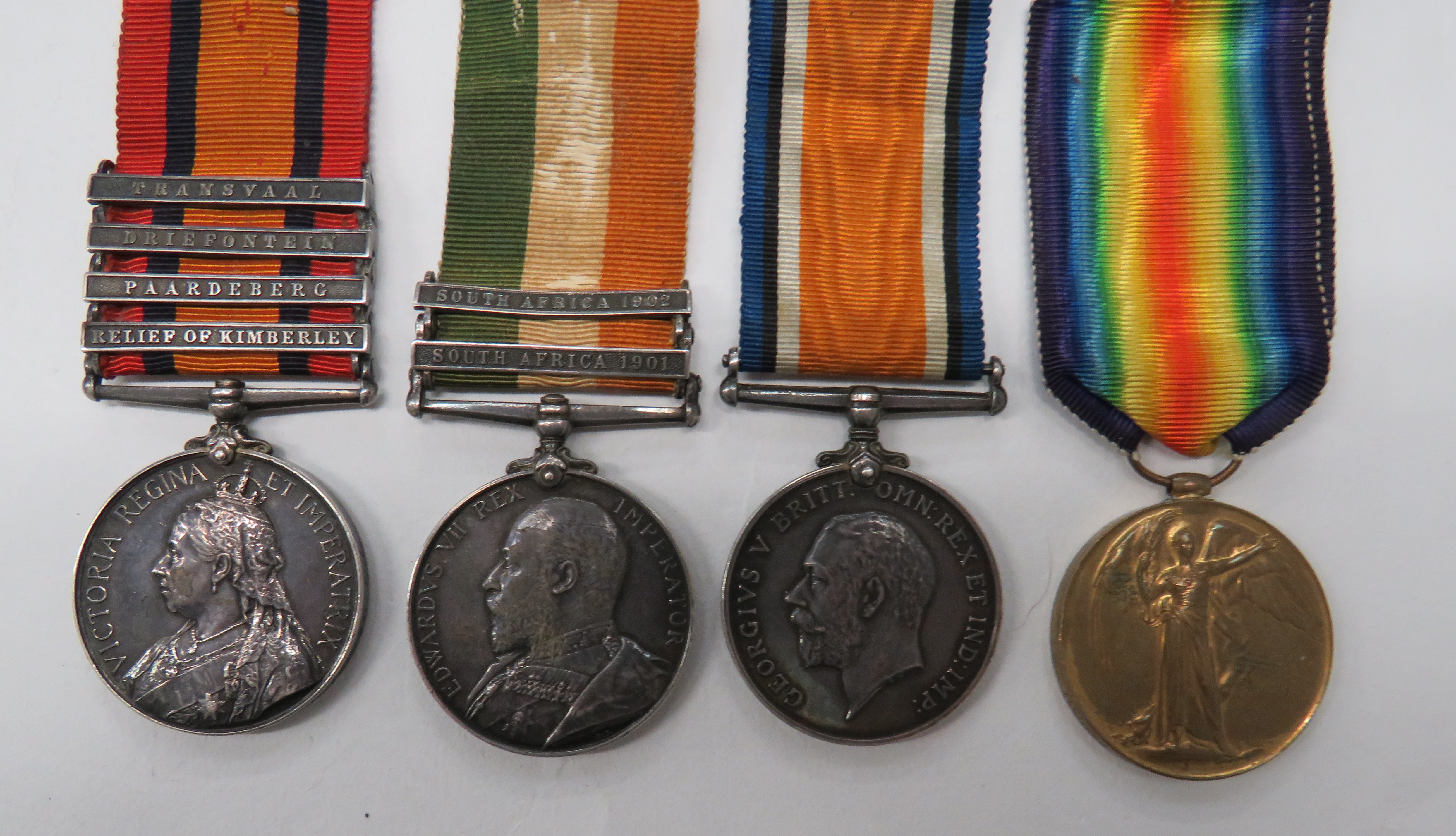 Boer War / WW1 6th Dragoon Guards / ASC Group of Four Medals. Awarded to Corporal Hugh Robertson