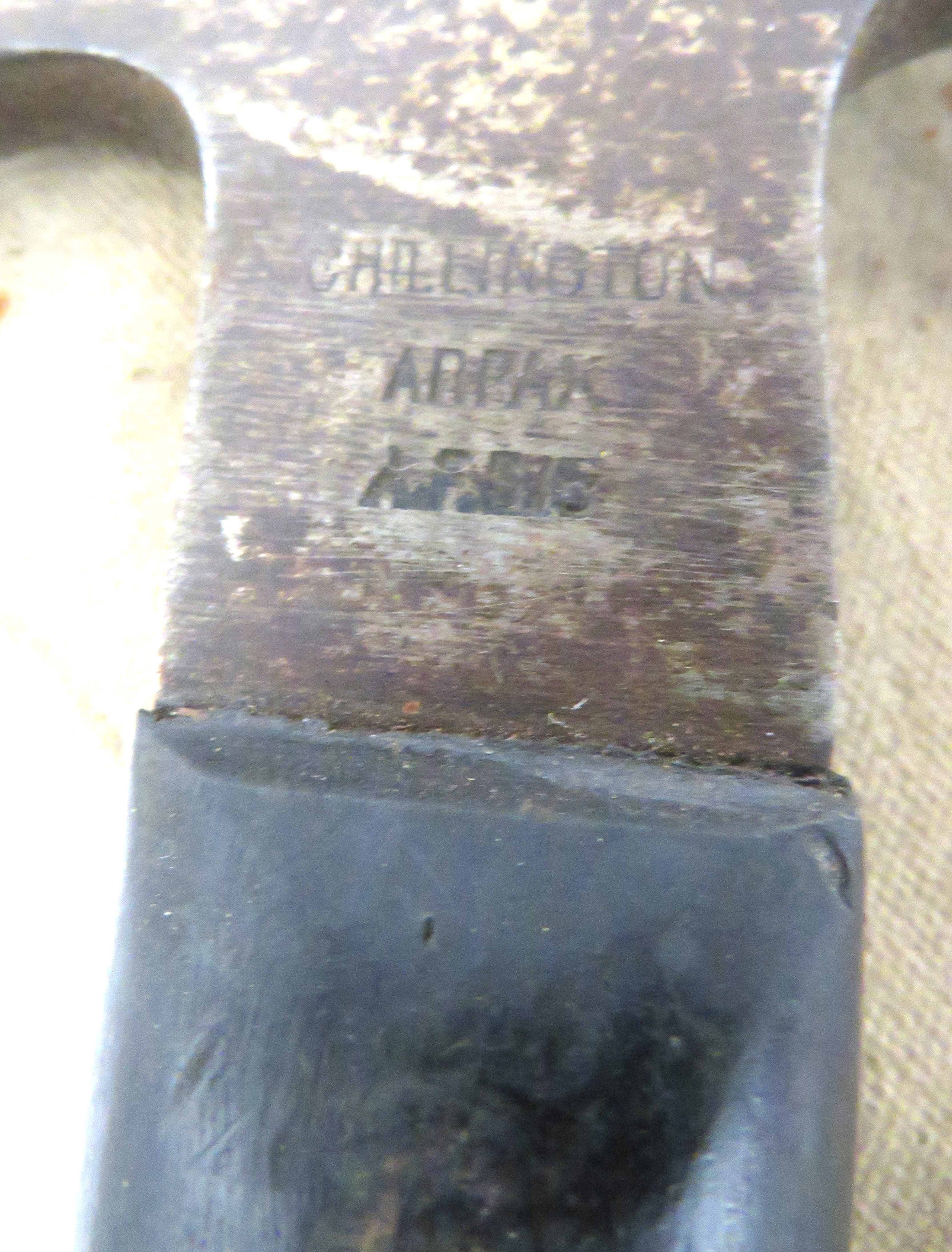 WW2 AFS/ARP Fire Axe In Transit Bag steel head with rear spike.  Head stamped with maker.  Black - Image 2 of 2