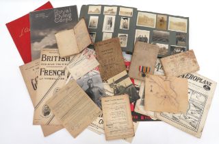 WW1 RFC Air Gunners & Later Pilots Log Book & Ephemera. Recording the Royal Flying Corps service