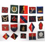 20 x Royal Artillery Formation Badges including printed 1. AGRA ... Bevo weave 2. AGRA ... Bevo