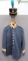 Post 1953 RAF Wing Commander's Full Dress Uniform And Busby blue grey, melton, single breasted, high