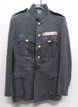 Post 1953 Royal Irish Fusiliers Officer's Patrol Tunic black, single breasted, high collar tunic.