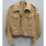 WW2 Royal Artillery 12th Corps Officer's Battledress Jacket 1937 pattern, khaki woollen, single