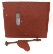 WW1 Imperial German Sniper's Trench Plate rectangular steel plate with roll over side edges.