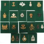 20 x Yeomanry Cap Badges including brass Leicestershire Yeomanry ... Brass Vic crown Stafford