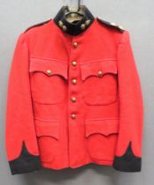 Late 19th Century Inniskilling Fusiliers Officer's Red Overseas Tunic scarlet, heavy cotton,