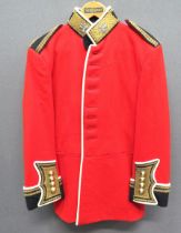 Post 1953 Irish Guards Officer's Scarlet Tunic scarlet, single breasted tunic.  High black collar
