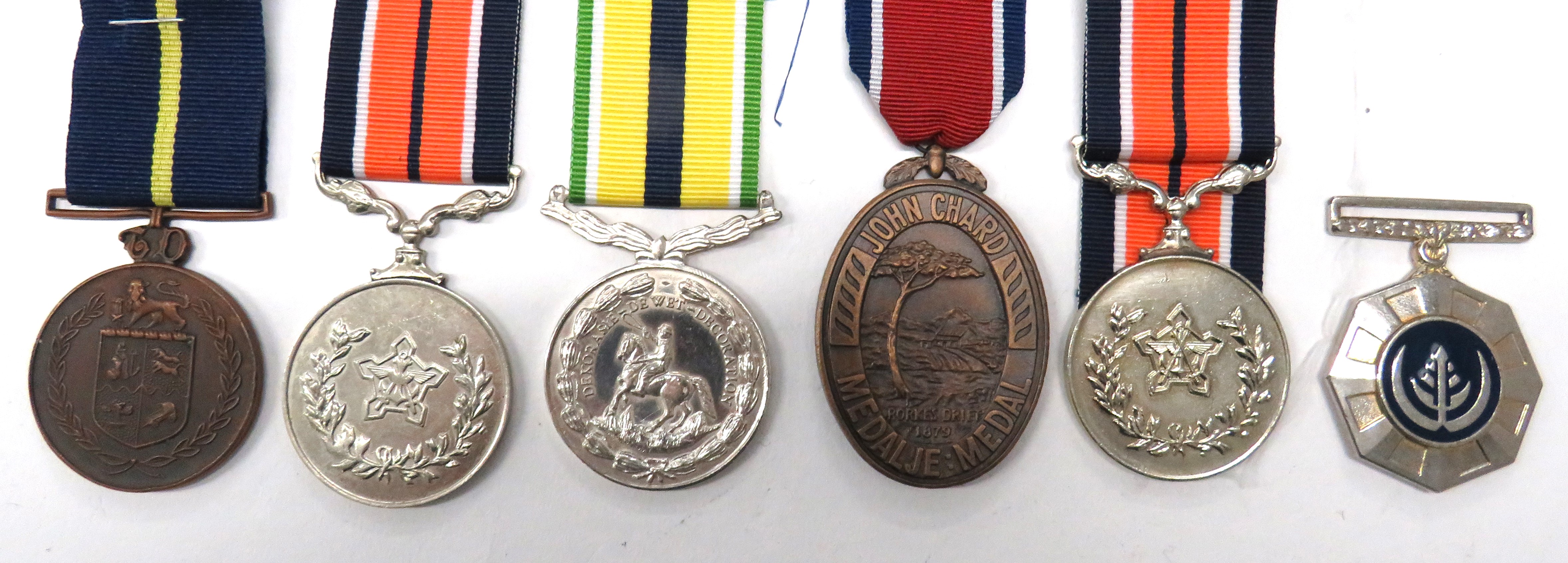 6 x Various South Africa Medals consisting Pro Patria medal numbered "317869" ... John Chard