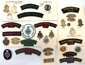30 x School OTC & CCF Badges And Titles badges include darkened Brighton College OTC ... White metal