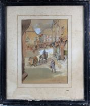 Alfred George Wright (British, 1875-1951) "Dinan", watercolour, signed, titled and dated 1941