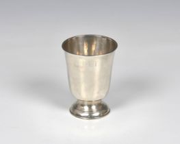 A George III Channel Islands silver Jersey pattern footed beaker maker's mark GM below fleur-de-lys,